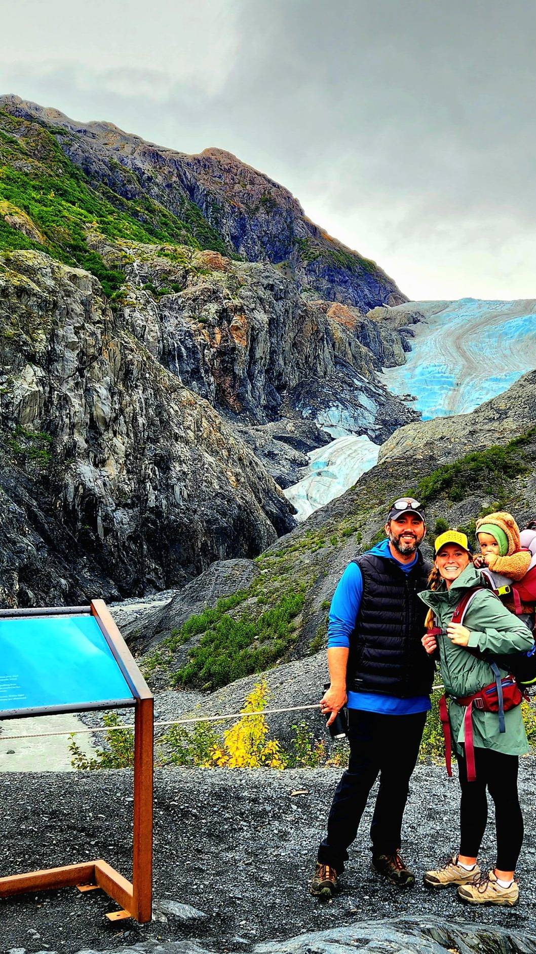 Family in front of Alaskan Landscape
